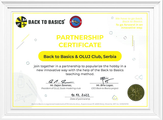 Certifikat OLUJ CLUB